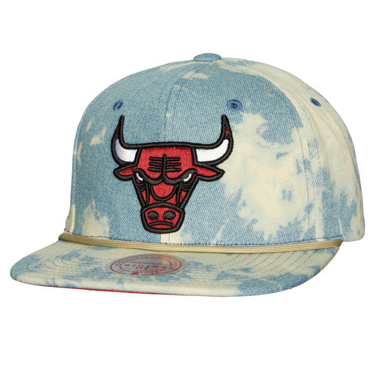 Chicago Bulls Mitchell & Ness Acid Wash Snapback Hat - Denim